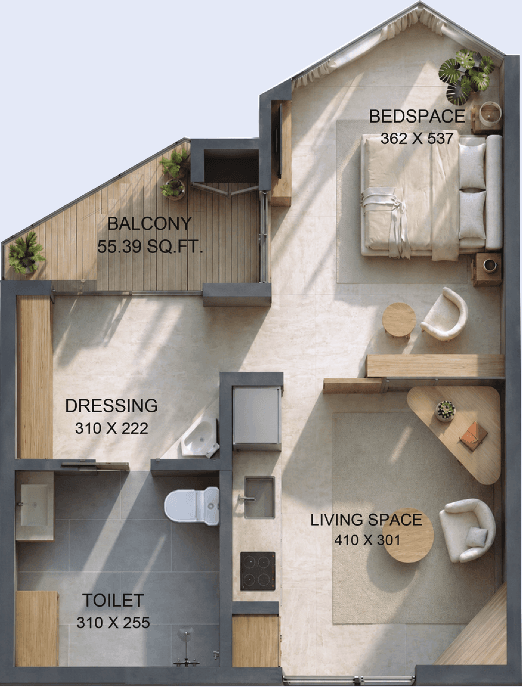 Floor plan — Sky Villa, Tower A Premium
